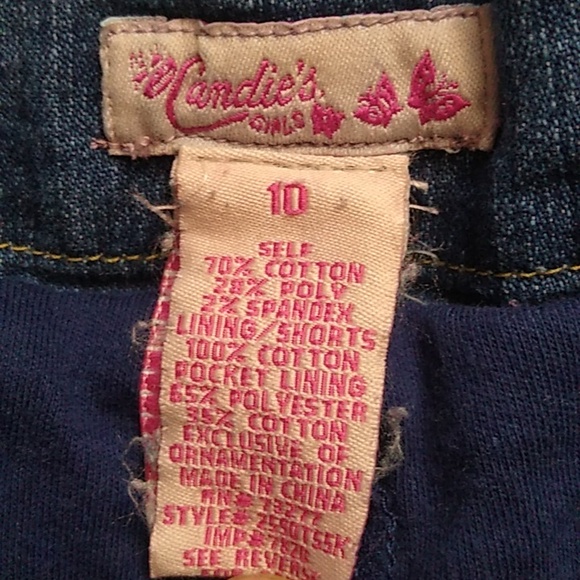 Candie's Girls Jean Skort Size 10 - Picture 4 of 4